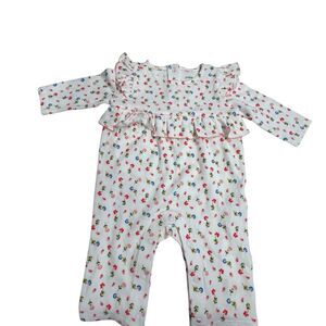 New Janie and Jack White Floral Print Ruffle One Piece‎